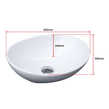 400mm White Oval Ceramic Basin